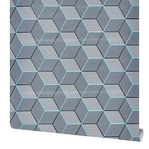 Обои виниловые Призма синие 0.53 м 034-07